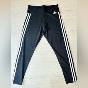 Adidas Black Leggings with White Logo